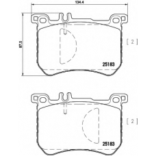 8DB 355 020-491 HELLA Комплект тормозных колодок, дисковый тормоз