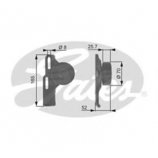 T36035 GATES Натяжной ролик, поликлиновой  ремень