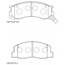 KD2691 ASIMCO Комплект тормозных колодок, дисковый тормоз