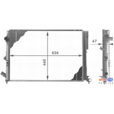 8MK 376 706-561 HELLA Радиатор, охлаждение двигателя