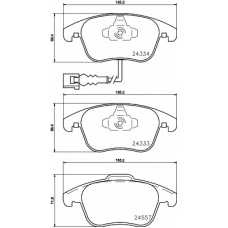 8DB 355 020-321 HELLA PAGID Комплект тормозных колодок, дисковый тормоз