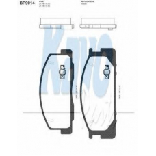BP-9014 KAVO PARTS Комплект тормозных колодок, дисковый тормоз