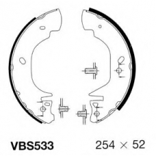 VBS533 MOTAQUIP Комплект тормозных колодок