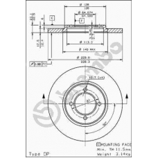 08.4505.20 BREMBO Тормозной диск