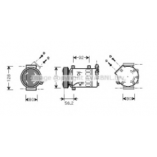 CNK032 Prasco Компрессор, кондиционер