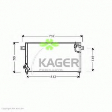 94-6175 KAGER Конденсатор, кондиционер