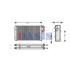 169100N AKS DASIS Теплообменник, отопление салона