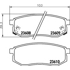 8DB 355 010-011 HELLA PAGID Комплект тормозных колодок, дисковый тормоз