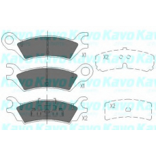 KBP-4538 KAVO PARTS Комплект тормозных колодок, дисковый тормоз