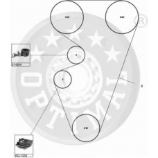 SK-1067 OPTIMAL Комплект ремня грм