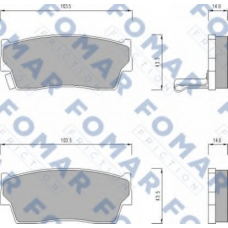 FO 623781 FOMAR ROULUNDS Комплект тормозных колодок, дисковый тормоз