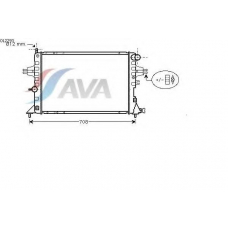 OL2293 AVA Радиатор, охлаждение двигателя