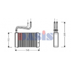 099090N AKS DASIS Теплообменник, отопление салона