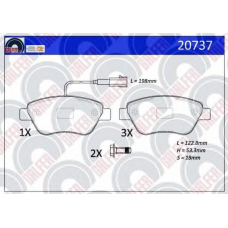 20737 GALFER Комплект тормозных колодок, дисковый тормоз