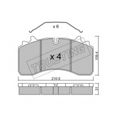 948.0 TRUSTING Комплект тормозных колодок, дисковый тормоз