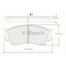 F 03B 150 034 BOSCH Комплект тормозных колодок, дисковый тормоз