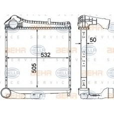 8ML 376 751-201 HELLA Интеркулер