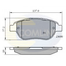 CBP01748 COMLINE Комплект тормозных колодок, дисковый тормоз