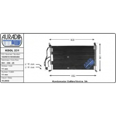 KDOL 231 AURADIA Радиатор кондиционера