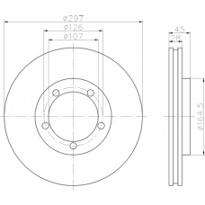 8DD 355 101-571 HELLA PAGID Тормозной диск