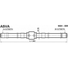 NSH-005 ASVA Приводной вал