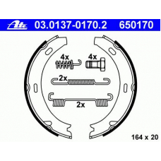 03.0137-0170.2 ATE Комплект тормозных колодок, стояночная тормозная с