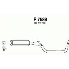 P7589 FENNO Средний глушитель выхлопных газов