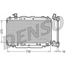 DRM50022 DENSO Радиатор, охлаждение двигателя