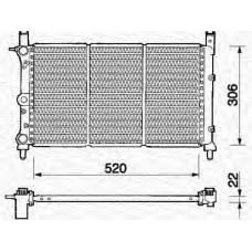 350213138000 MAGNETI MARELLI Радиатор, охлаждение двигателя