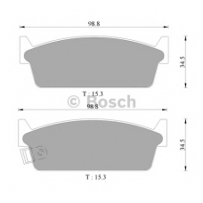 0 986 AB2 038 BOSCH Комплект тормозных колодок, дисковый тормоз