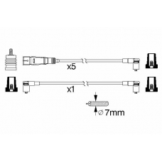 0 986 356 371 BOSCH Комплект проводов зажигания