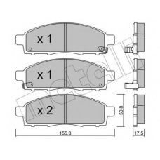 22-0791-1 METELLI Комплект тормозных колодок, дисковый тормоз