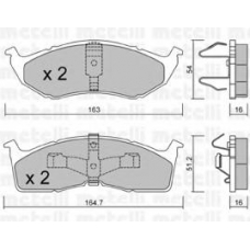 22-0356-1 METELLI Комплект тормозных колодок, дисковый тормоз