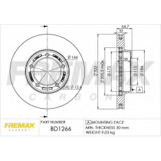 BD-1266 FREMAX Тормозной диск