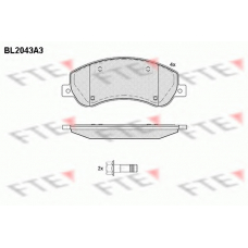 BL2043A3 FTE Комплект тормозных колодок, дисковый тормоз