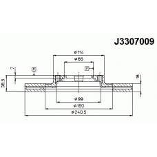 J3307009 NIPPARTS Тормозной диск