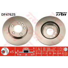 DF4762S TRW Тормозной диск