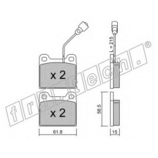 003.2 fri.tech. Комплект тормозных колодок, дисковый тормоз