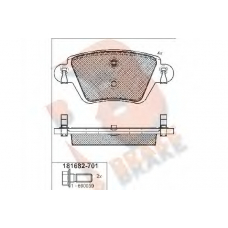 RB1682-701 R BRAKE Комплект тормозных колодок, дисковый тормоз