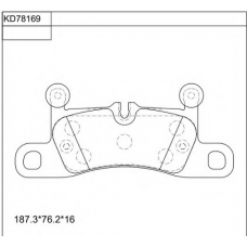 KD78169 ASIMCO Комплект тормозных колодок, дисковый тормоз