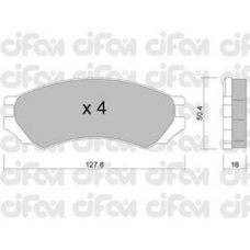 822-179-0 CIFAM Комплект тормозных колодок, дисковый тормоз