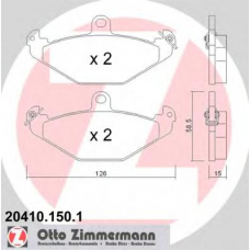 20410.150.1 ZIMMERMANN Комплект тормозных колодок, дисковый тормоз