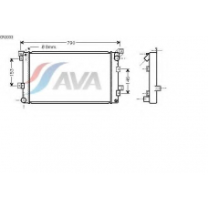 CR2033 AVA Радиатор, охлаждение двигателя