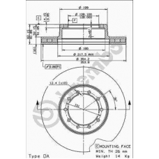 09.6732.20 BREMBO Тормозной диск