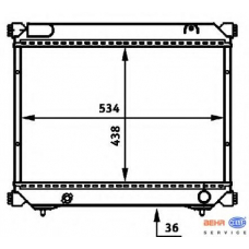 8MK 376 717-691 HELLA Радиатор, охлаждение двигателя