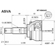 MT-N94A43 ASVA Шарнирный комплект, приводной вал