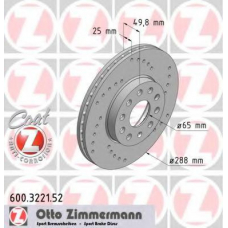 600.3221.52 ZIMMERMANN Тормозной диск