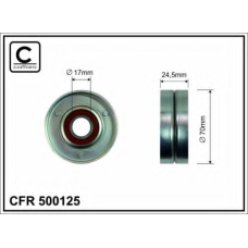 500125 CAFFARO Натяжной ролик, поликлиновой  ремень