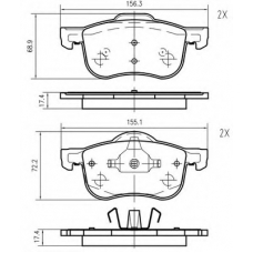 K427500 Vema Комплект тормозных колодок, дисковый тормоз
