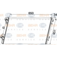 8MK 376 774-034 HELLA Радиатор, охлаждение двигателя